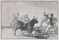 Francisco de Goya, (Spanish, 1746-1828), Desjarrette de la canalla con lanzas, medias-lunas, banderillas y otras armas (pl. 12 from La