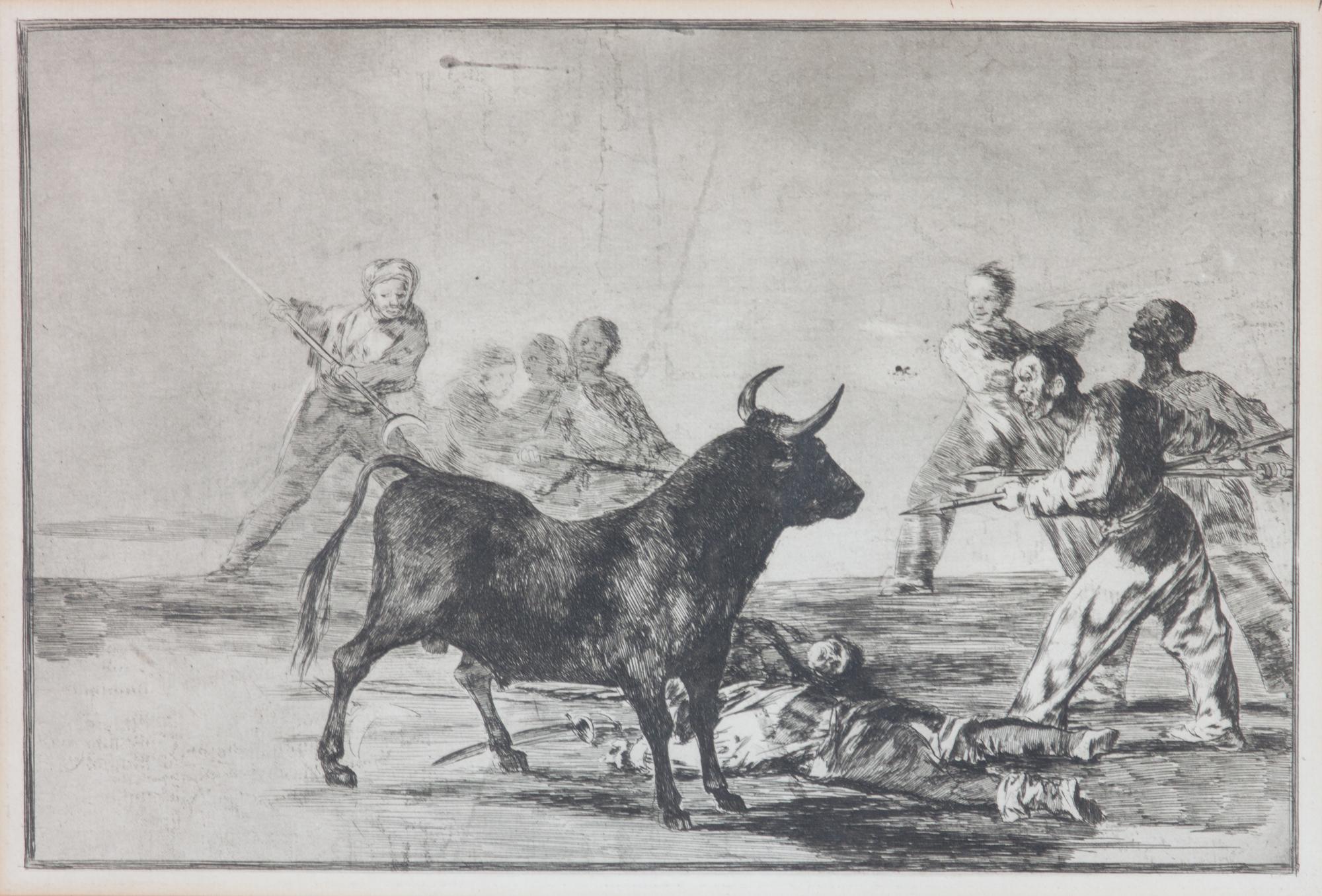 Francisco de Goya, (Spanish, 1746-1828), Desjarrette de la canalla con lanzas, medias-lunas, banderillas y otras armas (pl. 12 from La