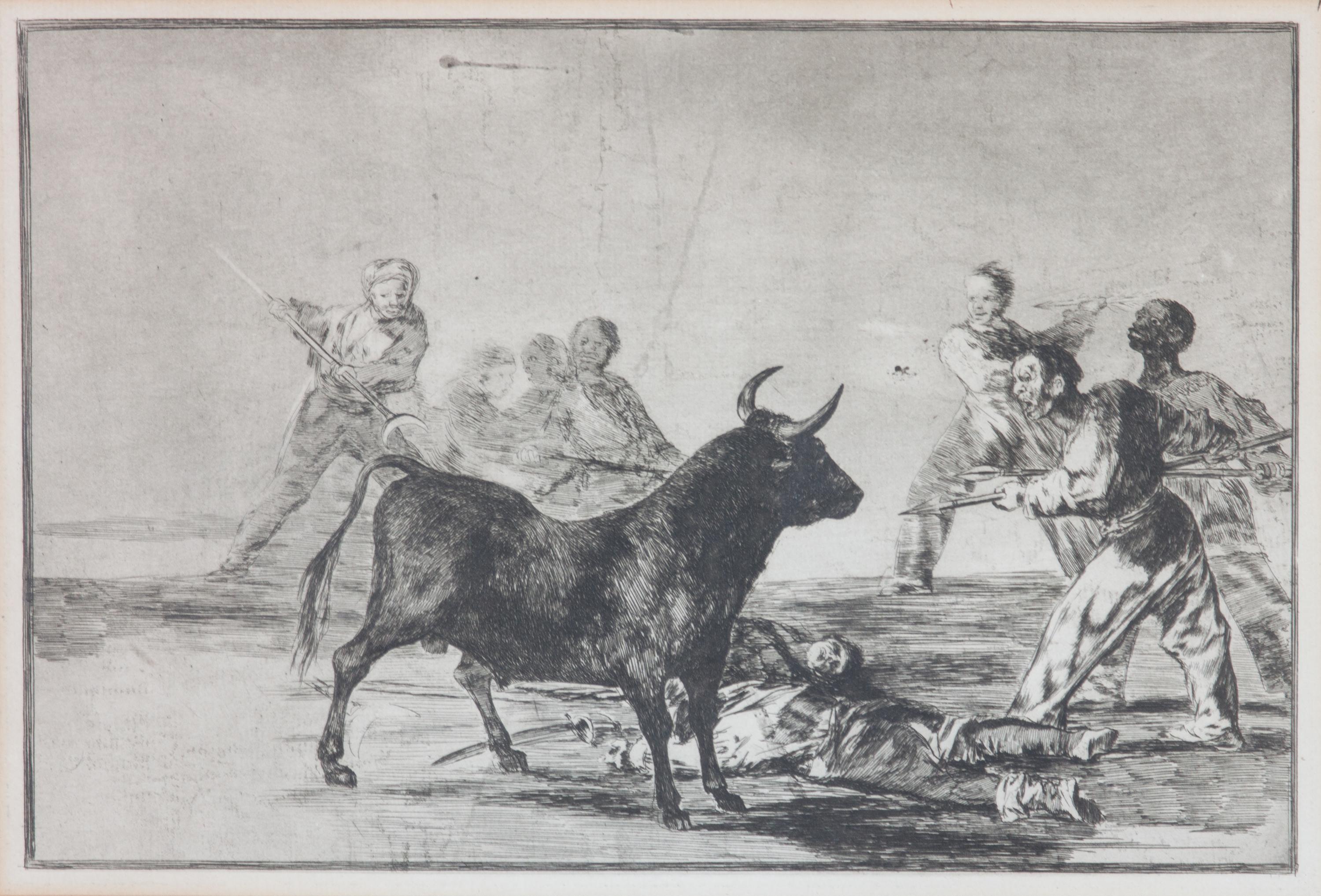 Francisco de Goya, (Spanish, 1746-1828), Desjarrette de la canalla con lanzas, medias-lunas, banderillas y otras armas (pl. 12 from La