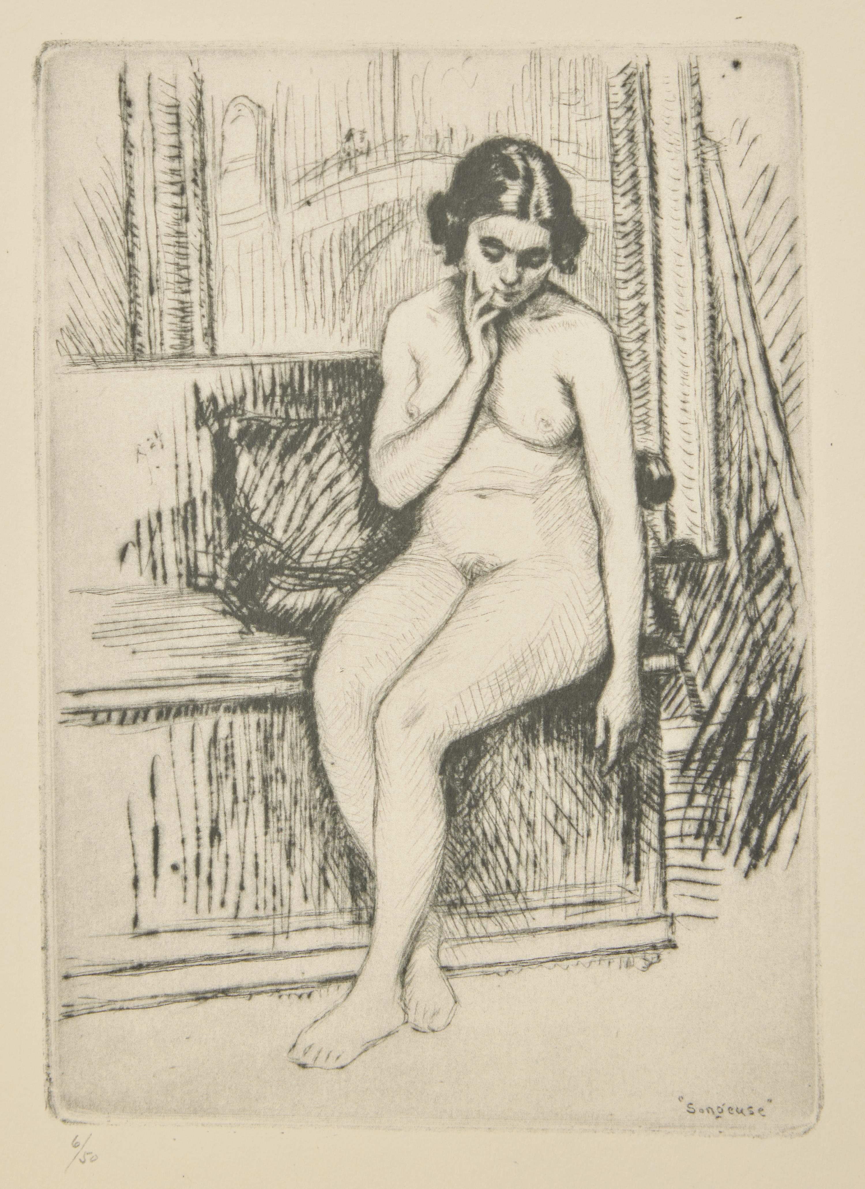 Frank Milton Armington (American, 1876-1941) — Songeuse , 1924