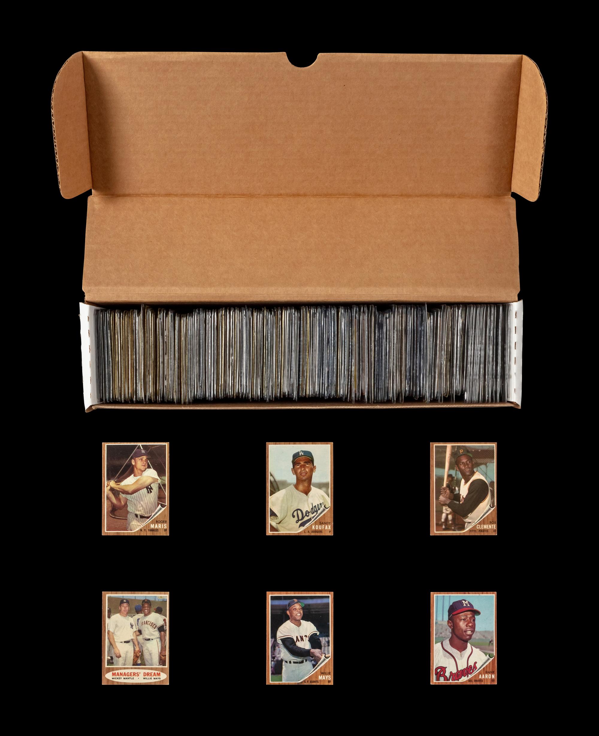 A Partial Set of 1962 Topps Baseball Cards (378/598)