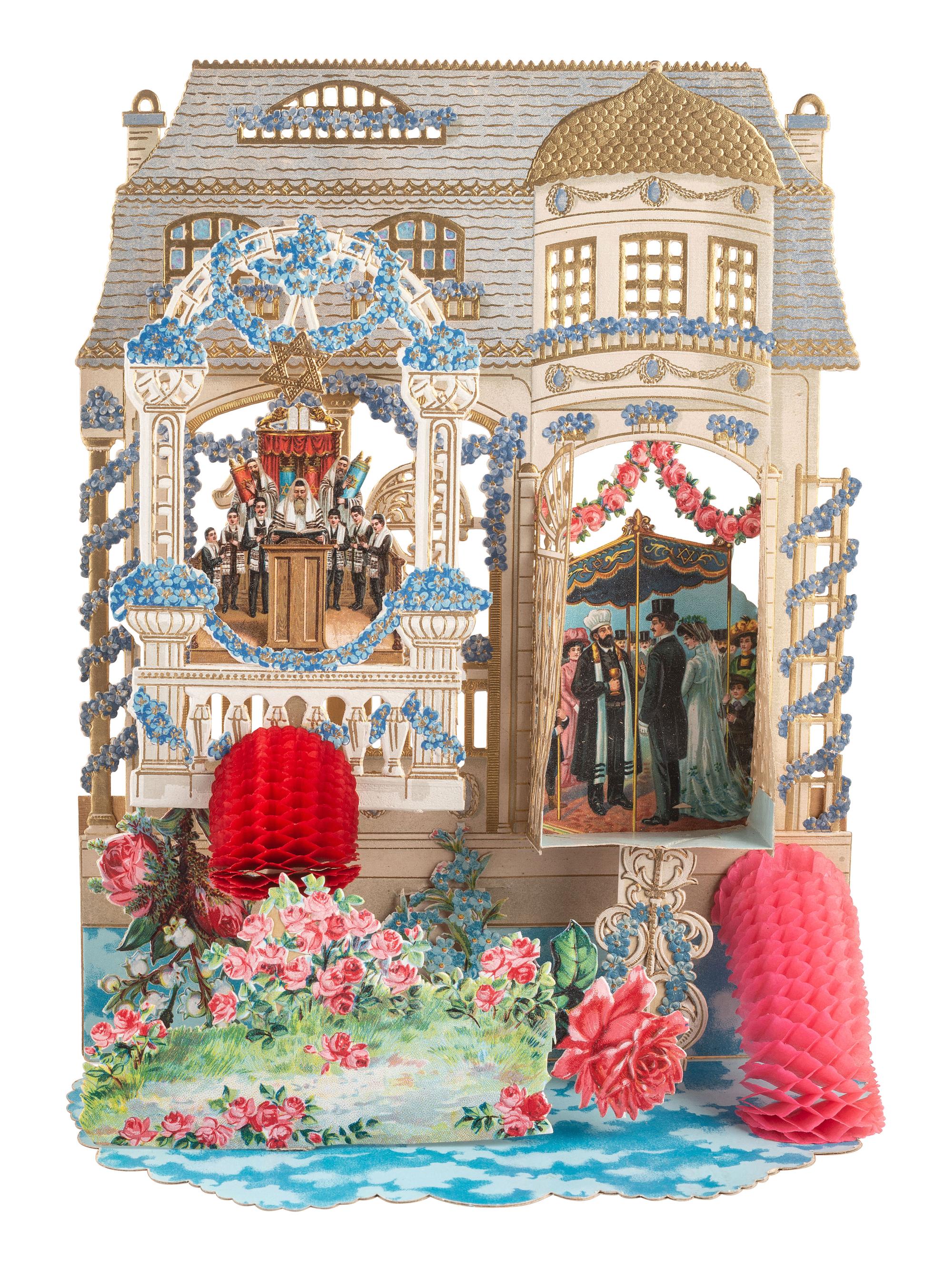 [JUDAICA]. A group of 2 Rosh Hashanah greeting cards. Printed in Germany.
