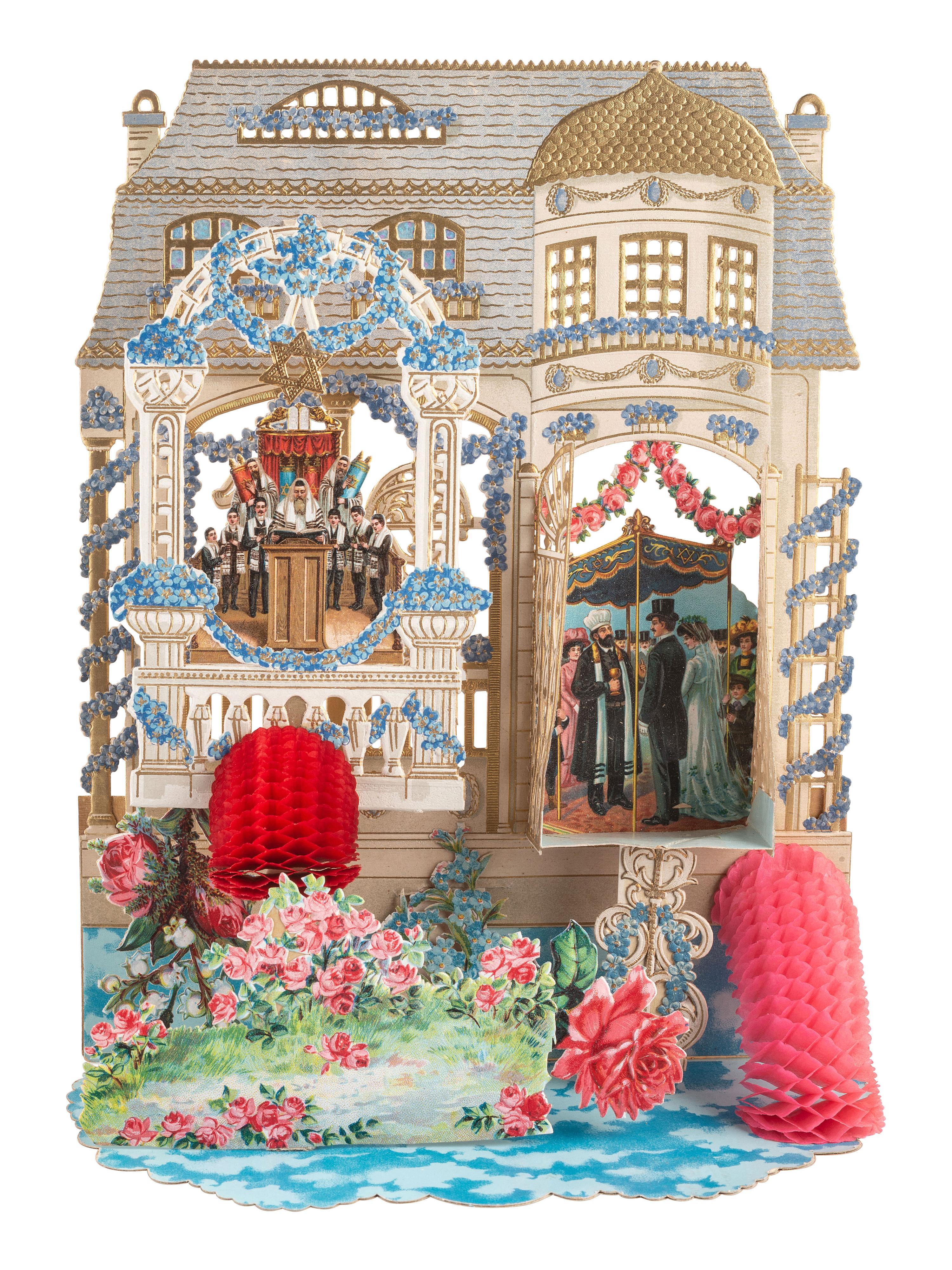 [JUDAICA]. A group of 2 Rosh Hashanah greeting cards. Printed in Germany.