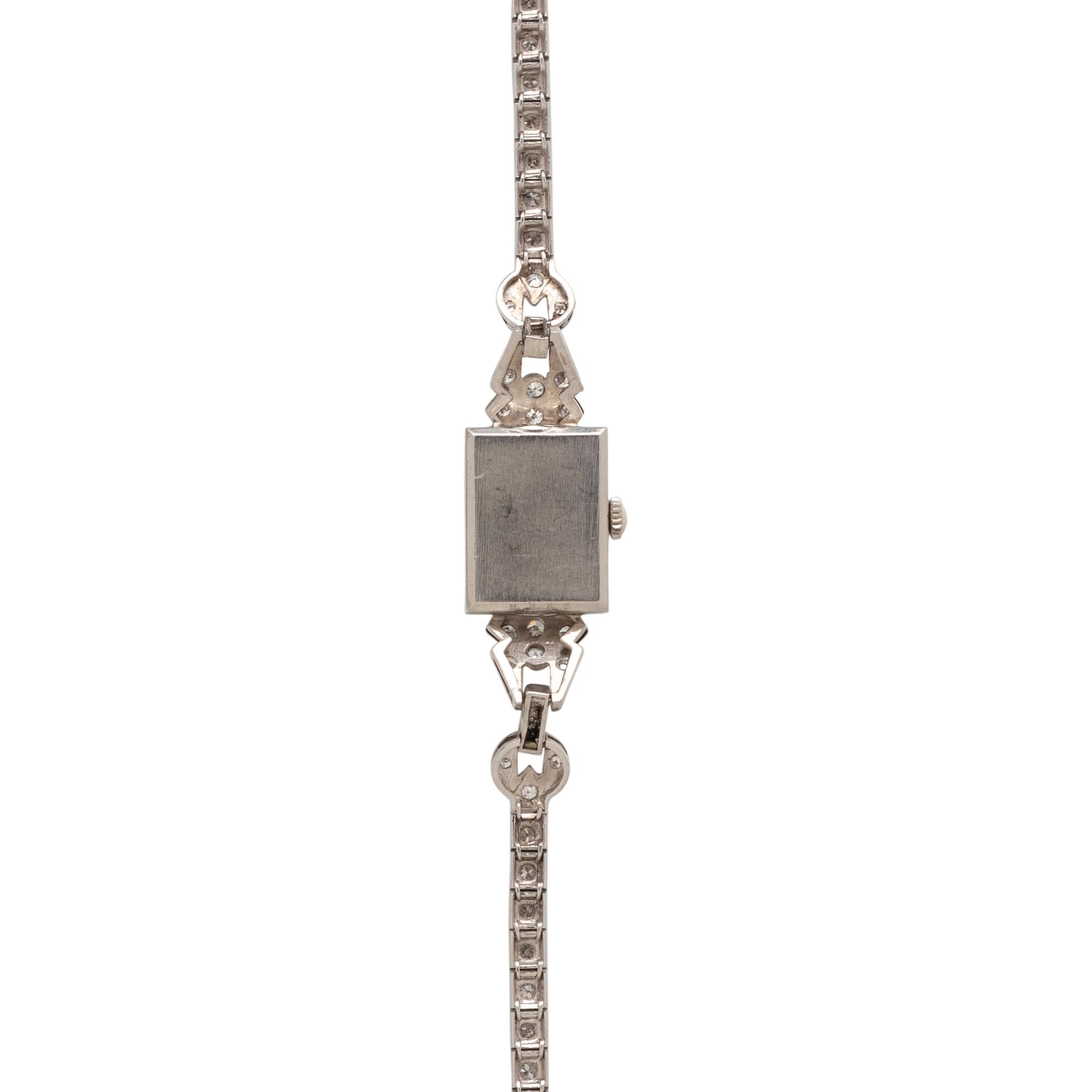 PLATINUM AND DIAMOND WATCH