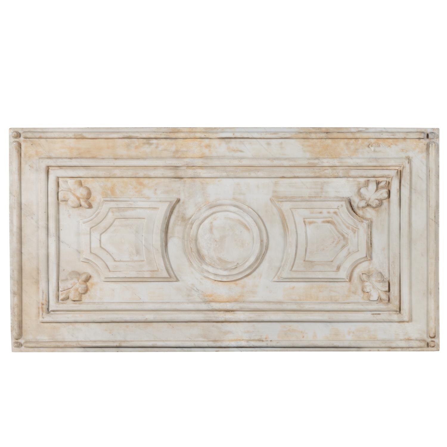 A Pair of Italian Carved Marble Plaques
