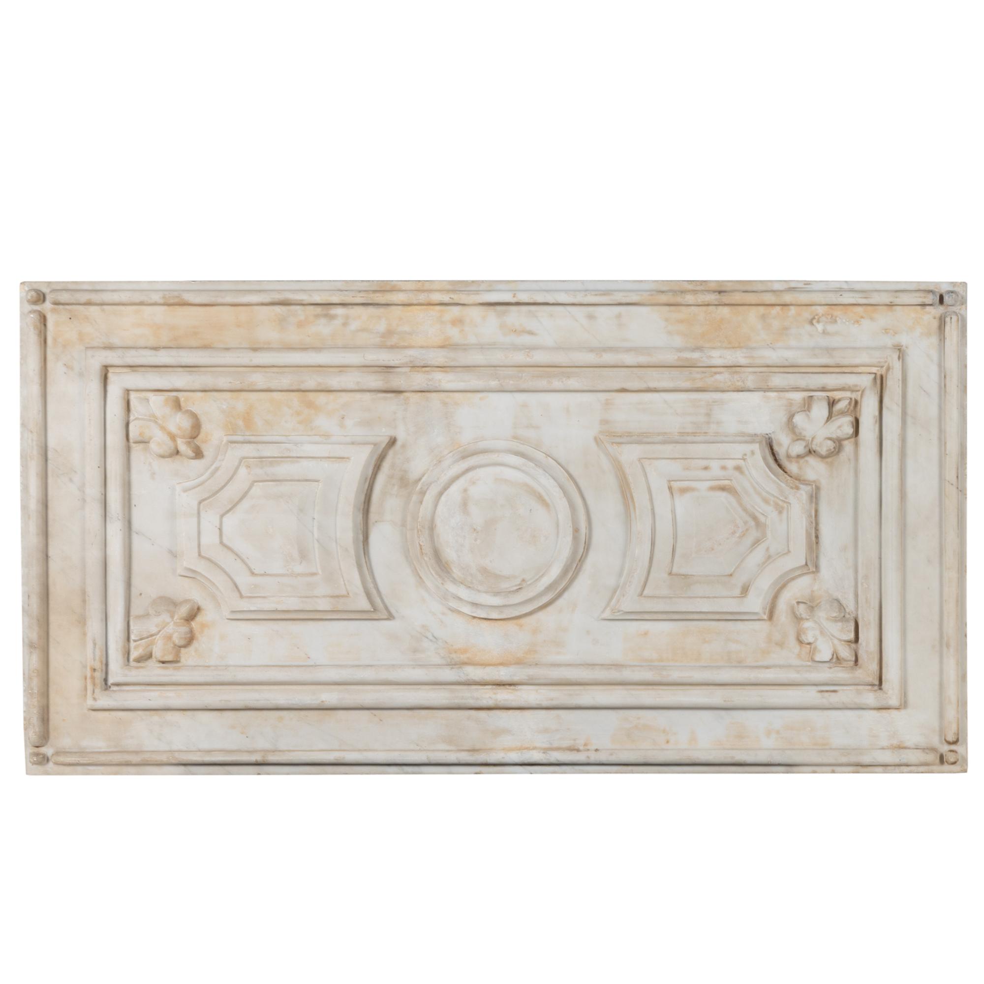 A Pair of Italian Carved Marble Plaques