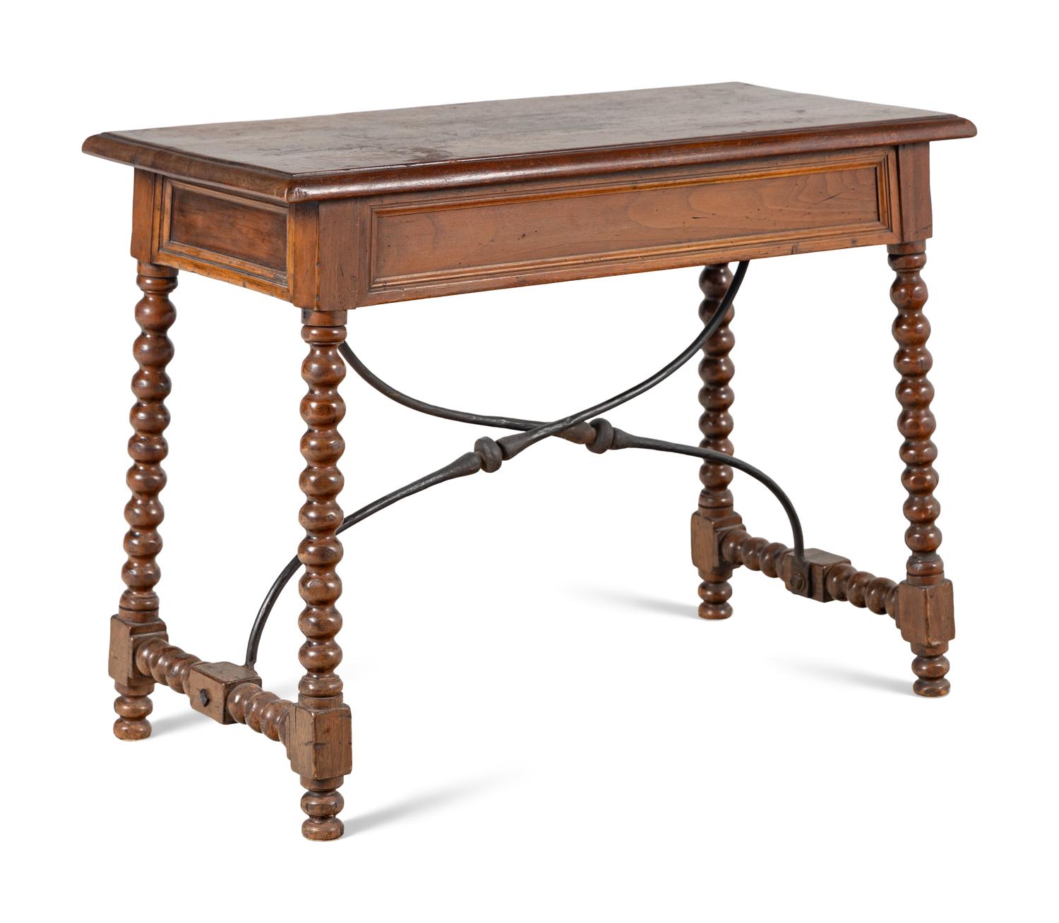 A Spanish Baroque Style Walnut Table