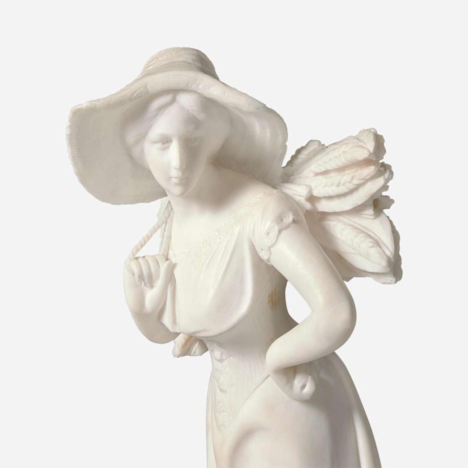 Adolfo Luchini (Italian, 19th / 20th century) Lady Carrying Bundle of Wheat, late 19th century