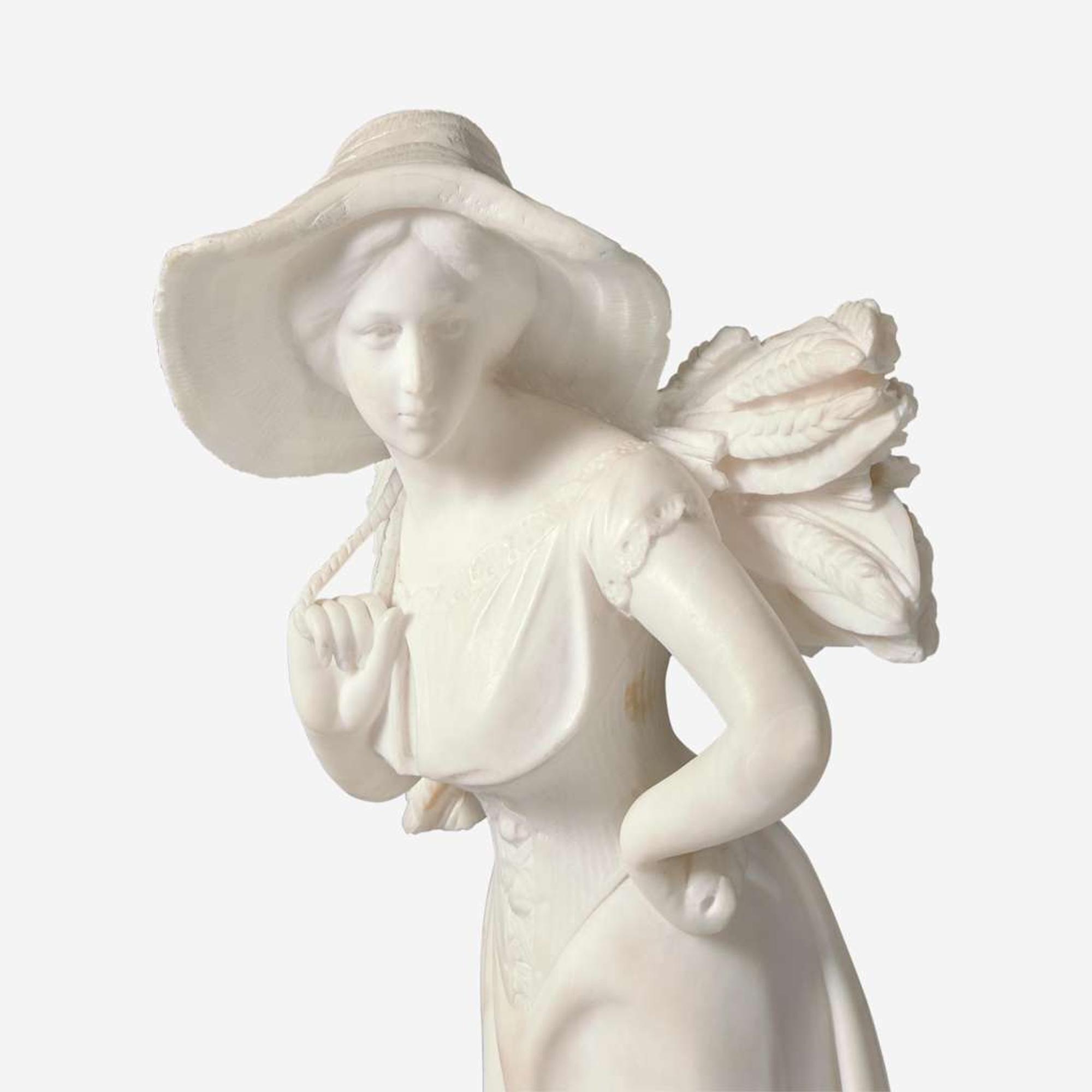 Adolfo Luchini (Italian, 19th / 20th century) Lady Carrying Bundle of Wheat, late 19th century