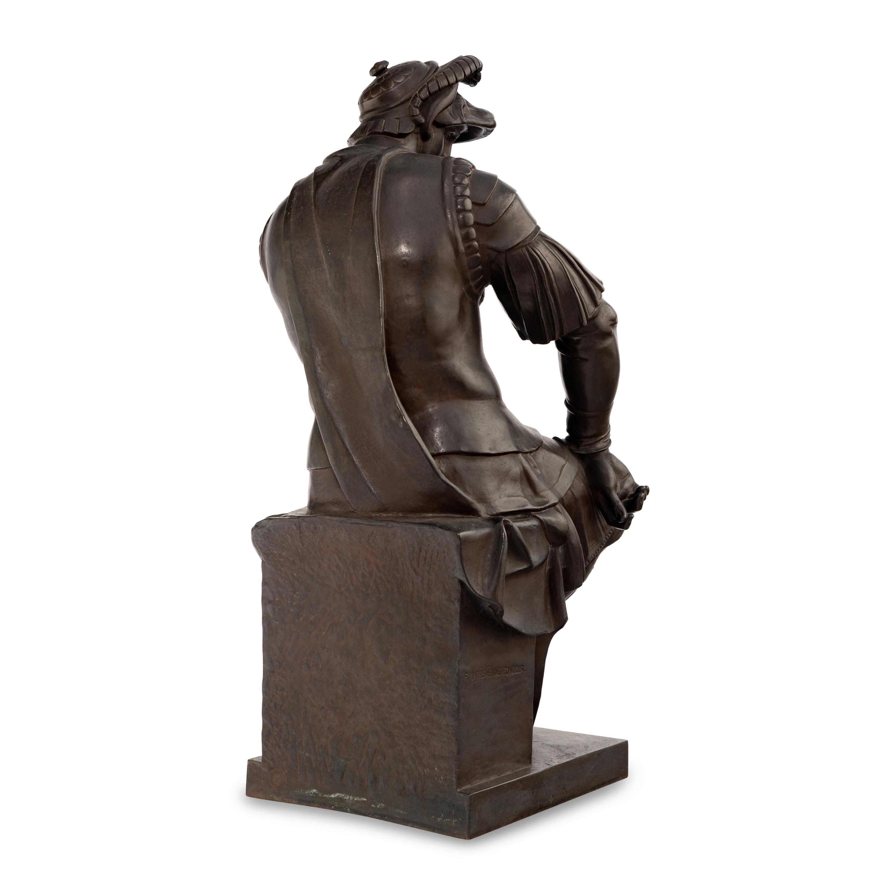 A French Patinated Bronze Figure of Lorenzo de Medici