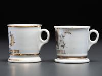 Two Porcelain Occupational Shaving Mugs