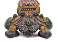 A Pair of Japanese Yellow Ground Cloisonné Candlesticks