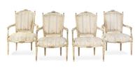 A Louis XVI Style White-Painted Salon Suite