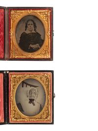 [EARLY PHOTOGRAPHY]. 5 cased images of older women, including a postmortem portrait.