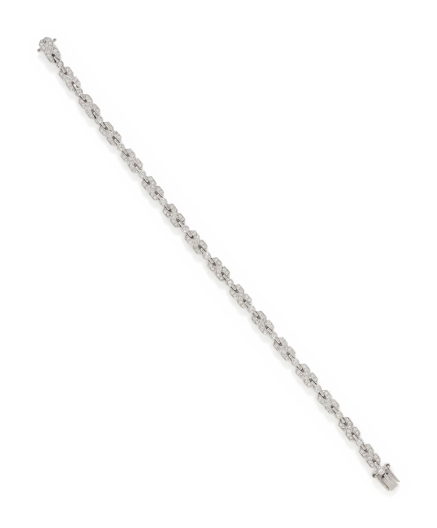 PLATINUM AND DIAMOND BRACELET