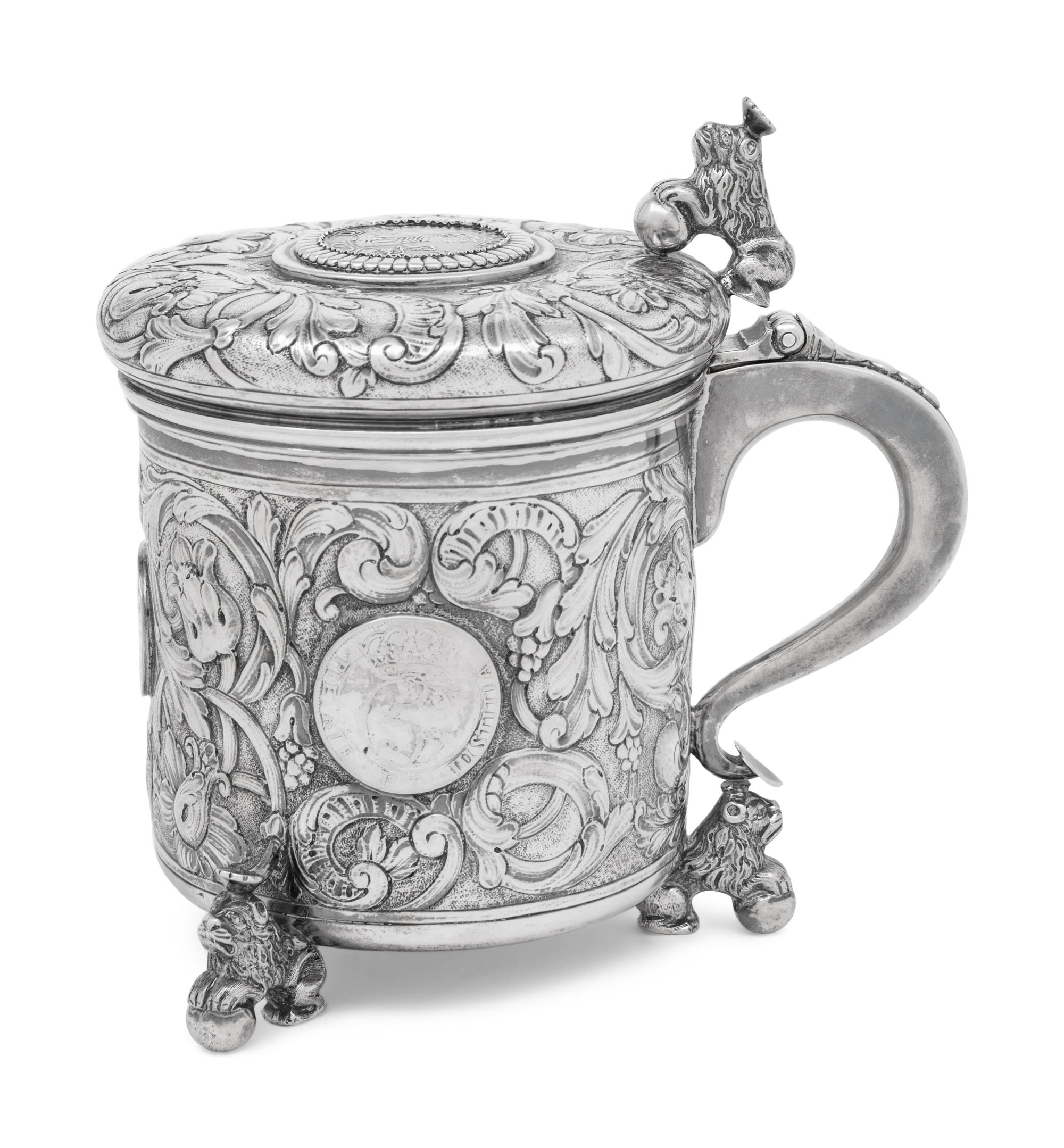 A Scandinavian Style Continental Silver Tankard