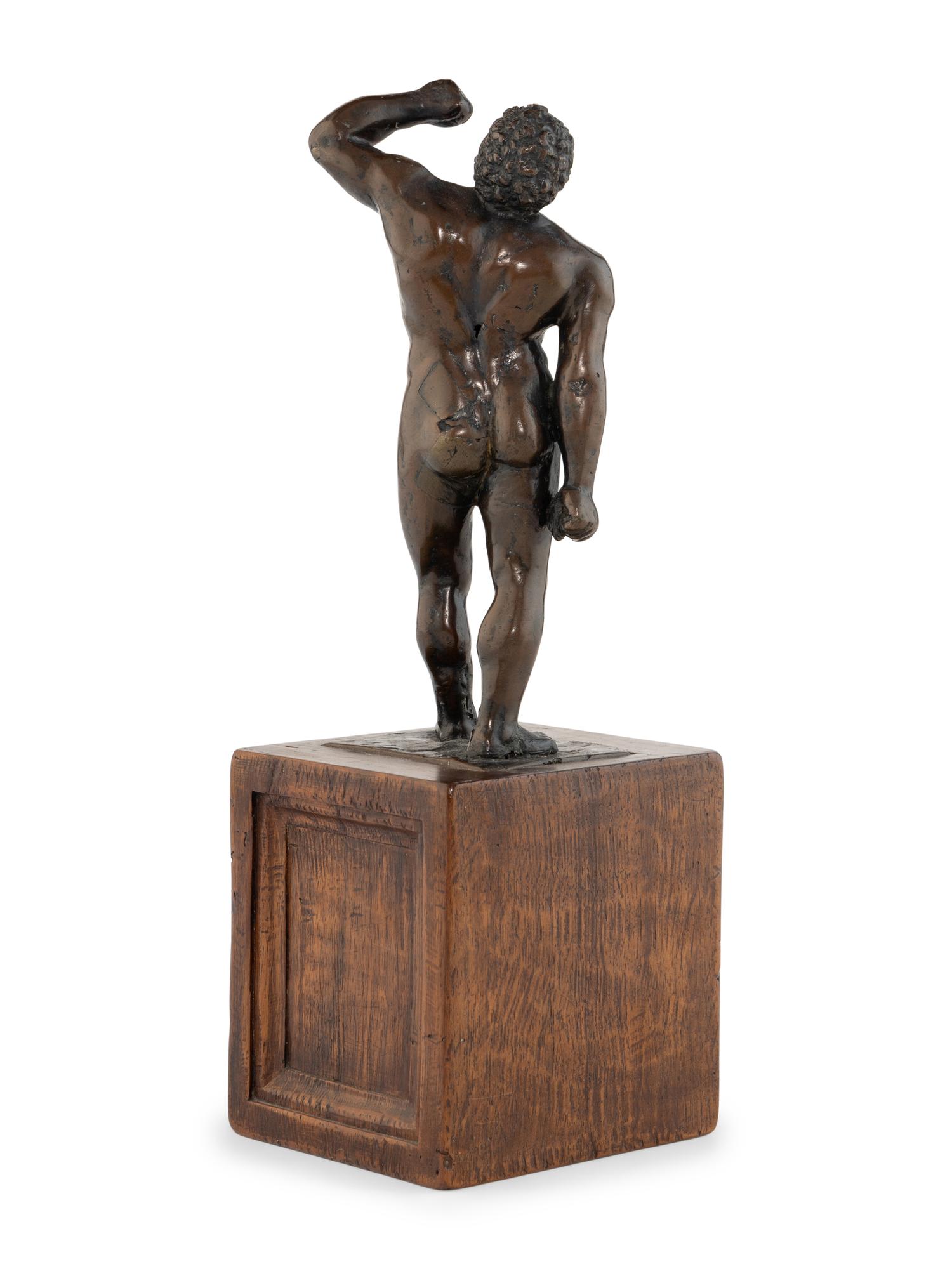 A Continental Bronze Figure of a Male Figure, Possibly Hercules