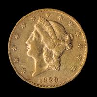 A United States 1889-CC Liberty Head $20 Gold Coin