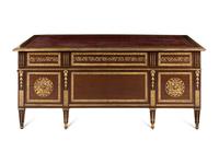 A Louis XVI Style Gilt Bronze Mounted Mahogany Bureau Plat