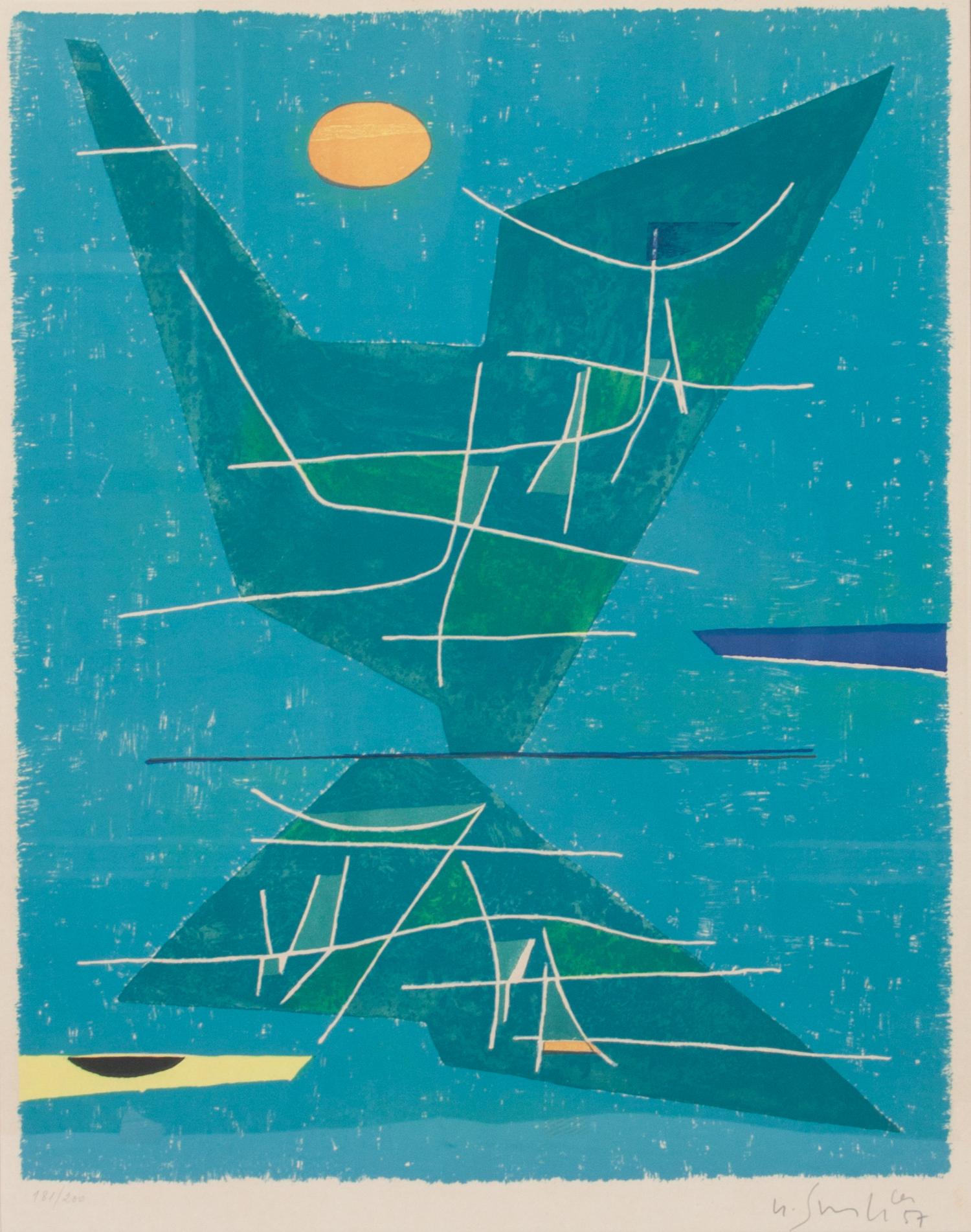 Gustave Singier, (French, 1909-1984), Mer Espace Reflect, 1957
