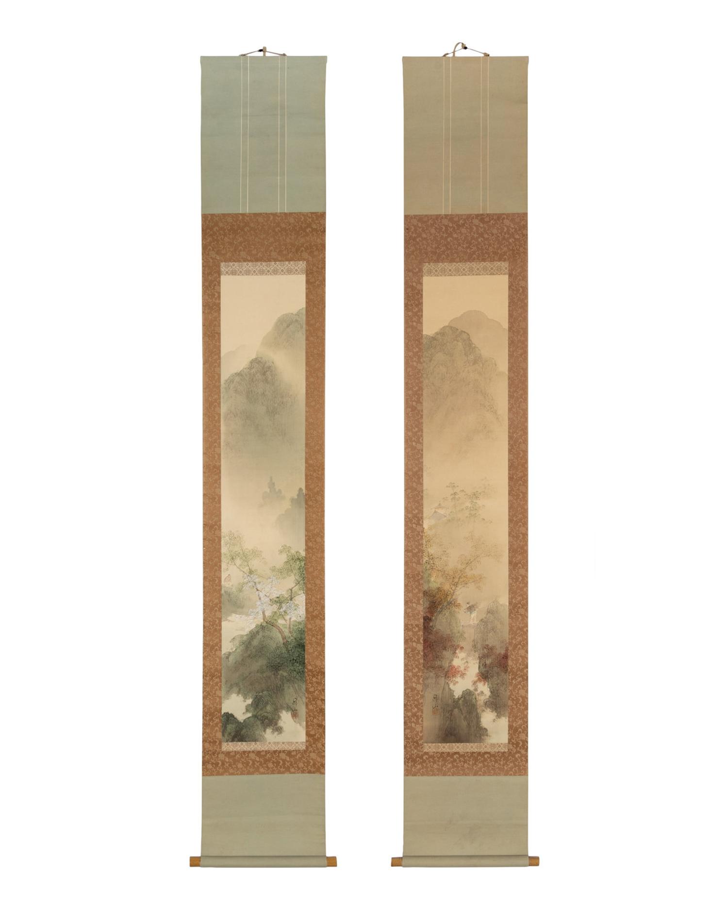 A Pair of Japanese 'Landscape' Paintings