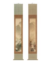 A Pair of Japanese 'Landscape' Paintings