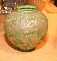 A Phoenix Molded Glass Vase Height 6 3/4 inches. — FIRST HALF 20TH CENTURY