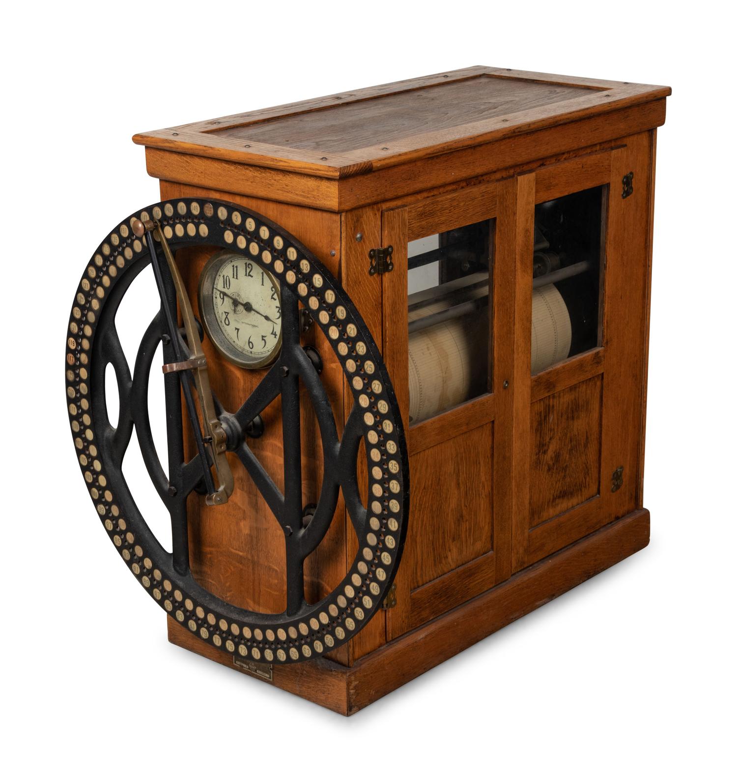 An IBM Oak and Iron Punch Clock