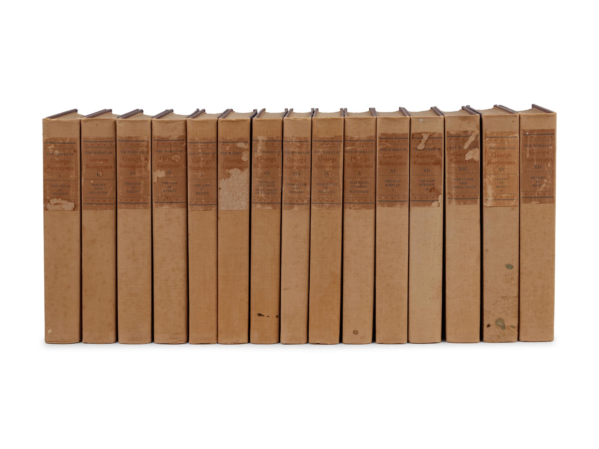 SANTAYANA, George (1863-1952). Works . New York: Charles Scribner's Sons, 1936-1940.