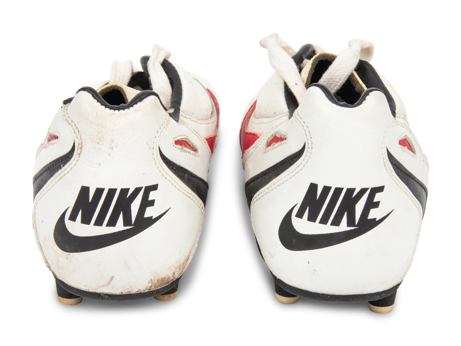 A Pair of Jerry Rice Nike Football Cleats