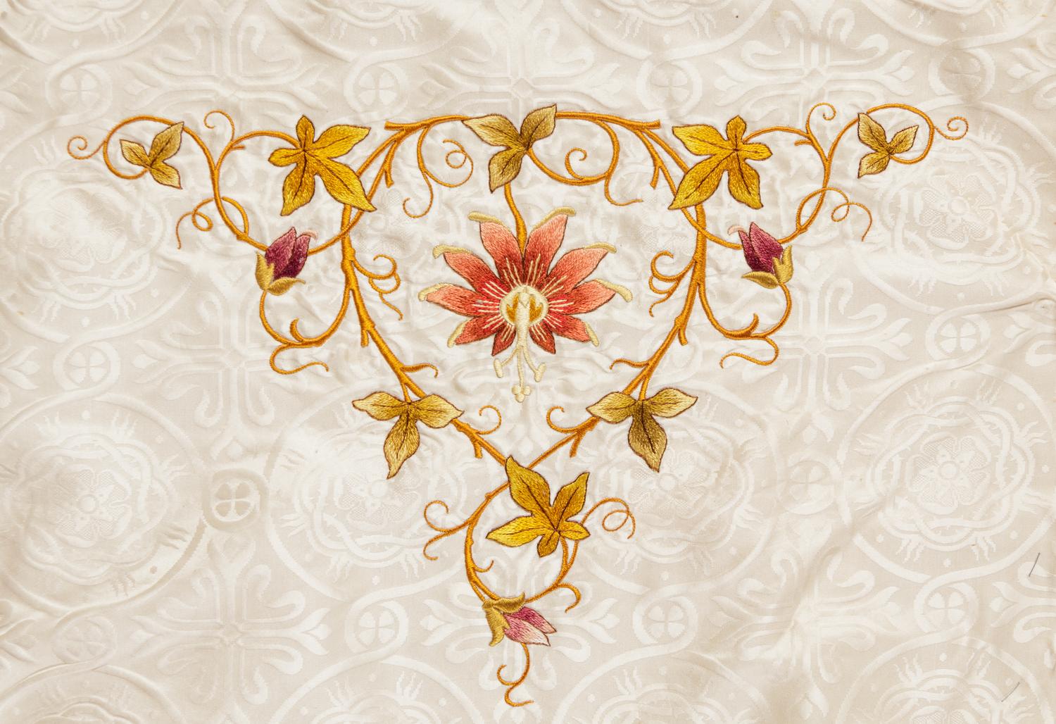 Three Embroidered Vestments and an Altar Cloth