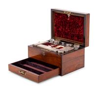 A Victorian Rosewood Dressing Box