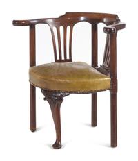 A Georgian Style Mahogany Corner Chair