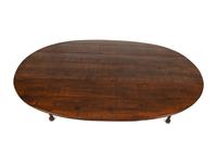 A Queen Anne Style Stained Pine Drop Leaf Gate Leg Dining Table — 20th Century