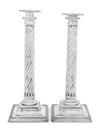 A Pair of Victorian Silver Candlesticks