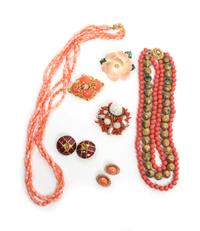A Group of Costume Coral Jewelry,