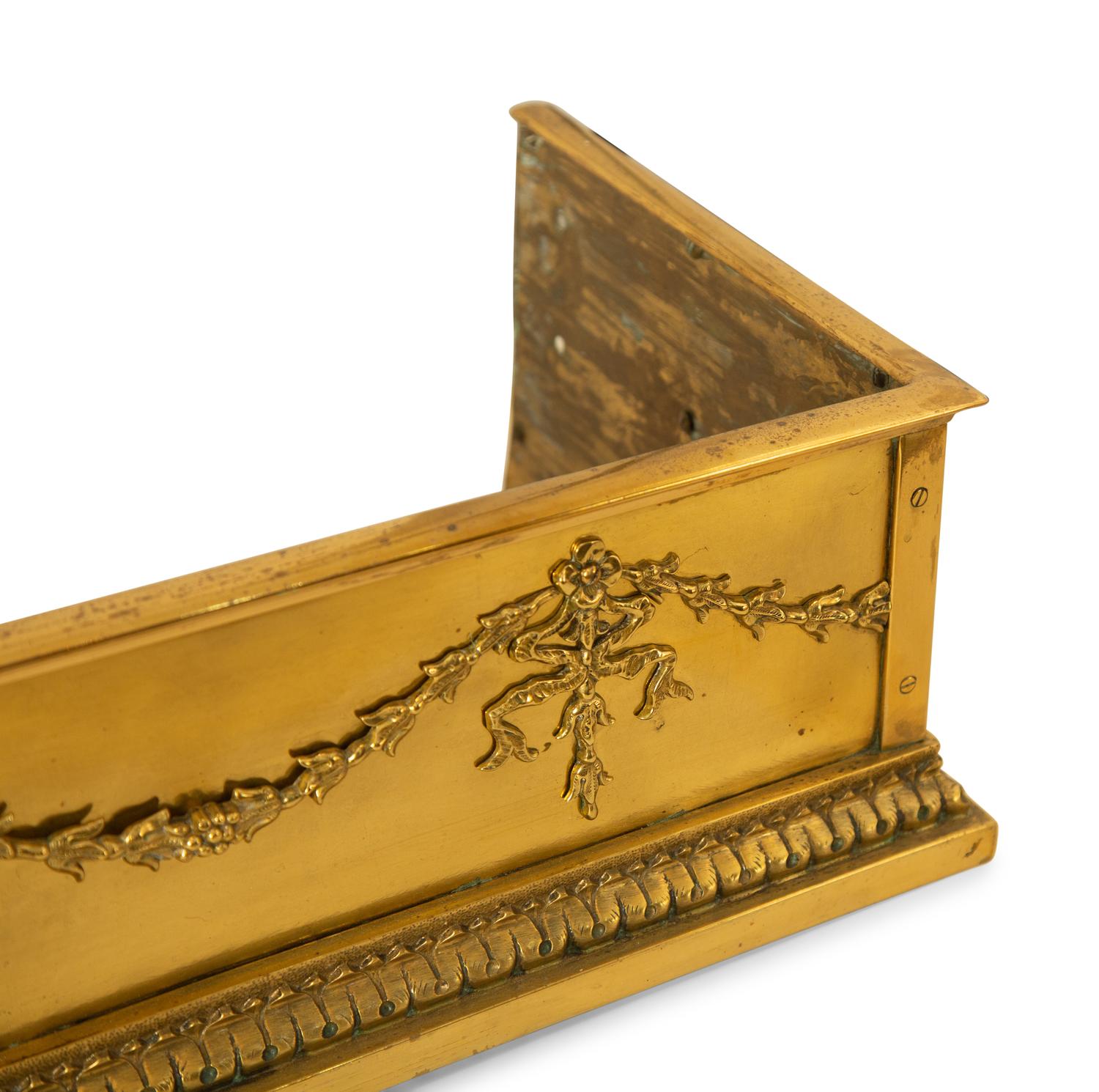 A Regency Style Brass Fire Fender