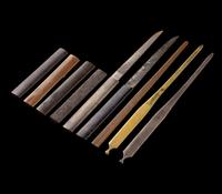 Nine Japanese Mixed Metal Sword Fittings