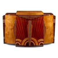 An Art Deco Style Burlwood Cabinet