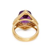 AMETHYST AND DIAMOND RING