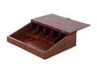 A George III Mahogany and Leather-Inset Writing Box
