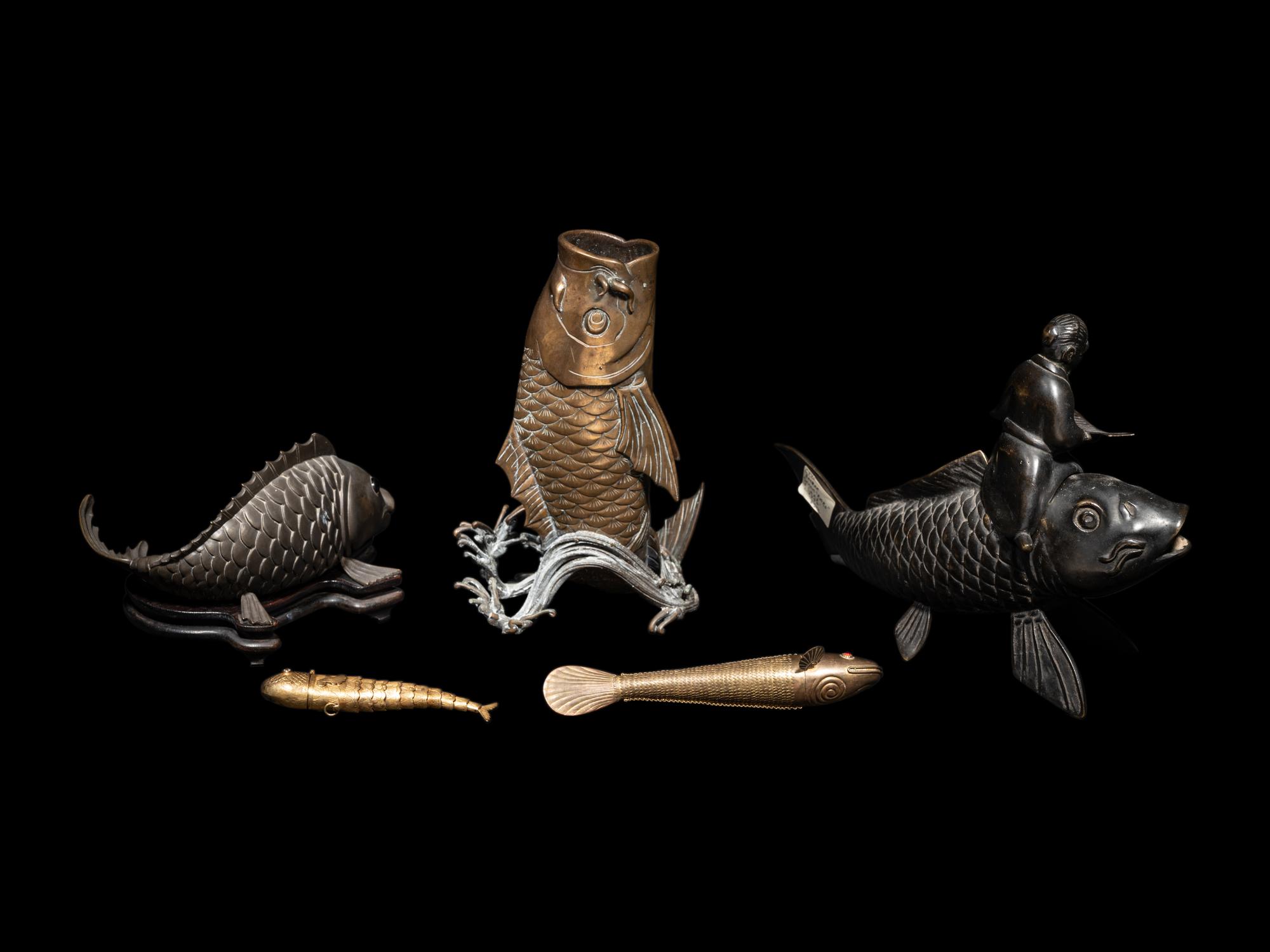Five Japanese Carp-Form Articles