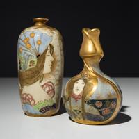 Nikolaus Kannhäuser for Riessner, Stellmacher & Kessel Early 20th Century — Allegory of Russia Amphora vases, c. 1895