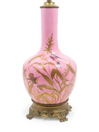 An English Porcelain Vase Mounted as a Lamp — LATE 19TH/EARLY 20TH CENTURY