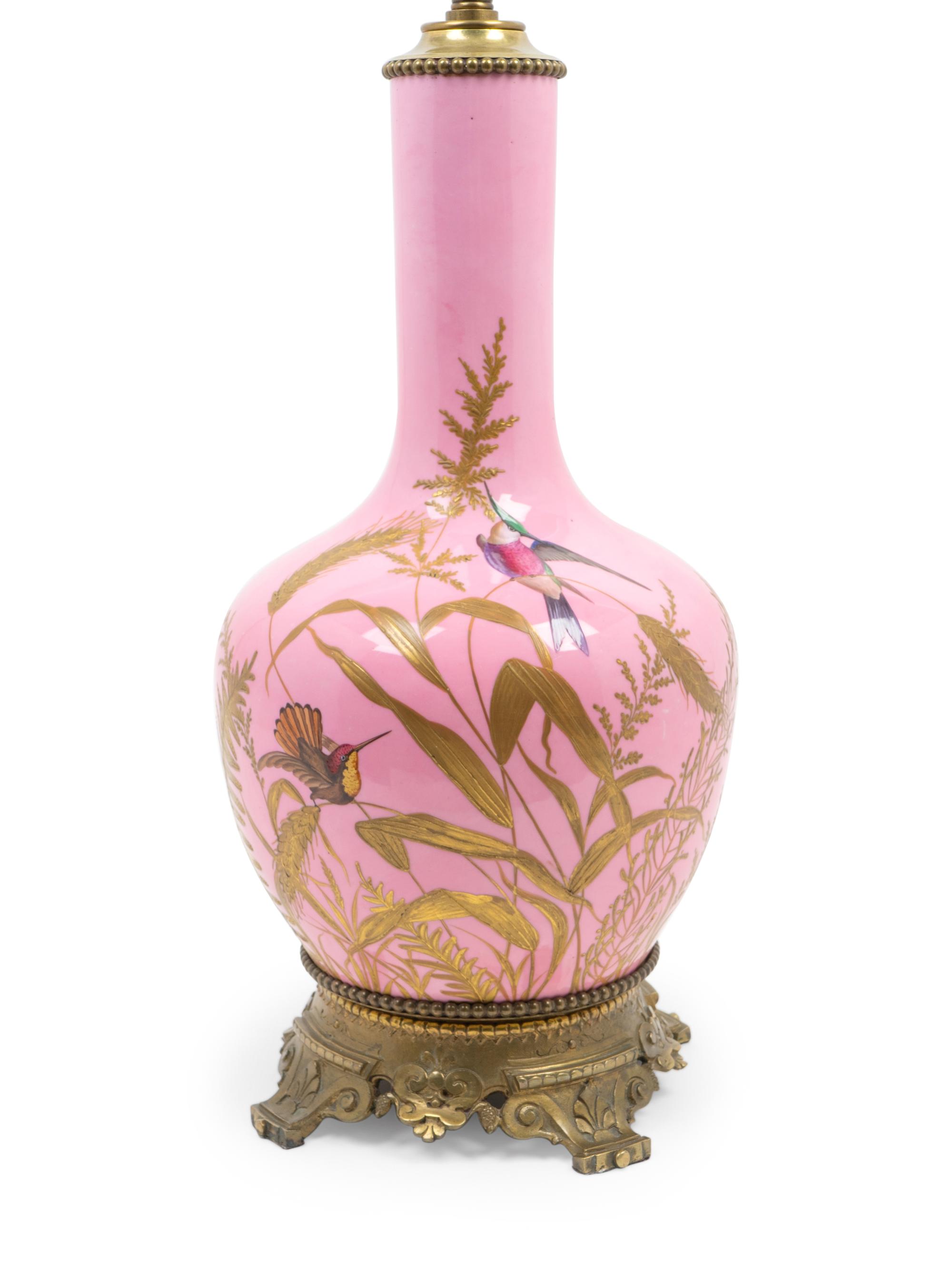 An English Porcelain Vase Mounted as a Lamp — LATE 19TH/EARLY 20TH CENTURY