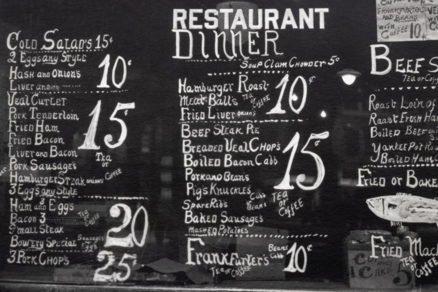 Walker Evans (1903-1975) Lunchroom on the Bowery, New York City, c. 1933