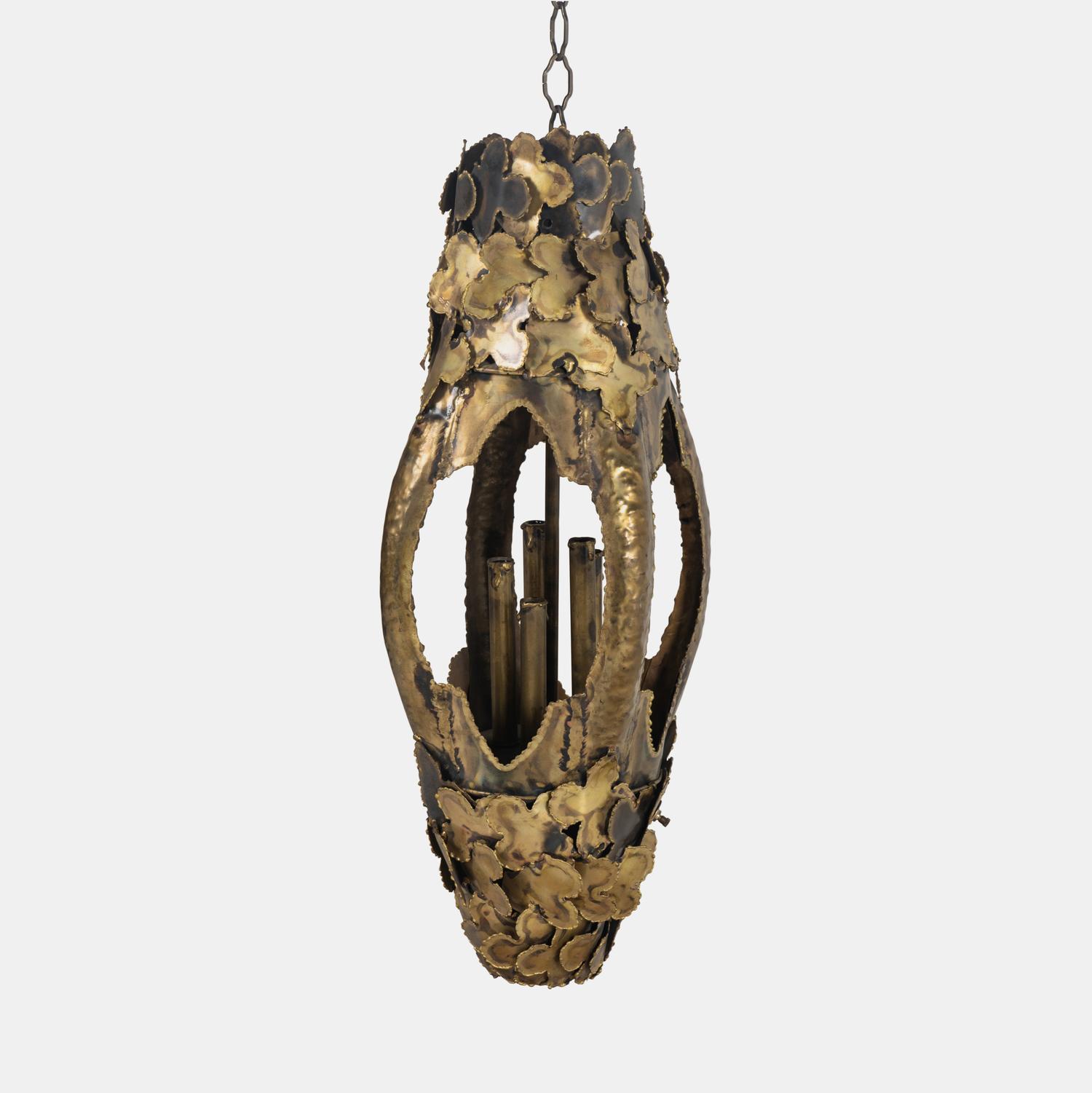 Brutalist Chandelier, c. 1970 Feldman, USA