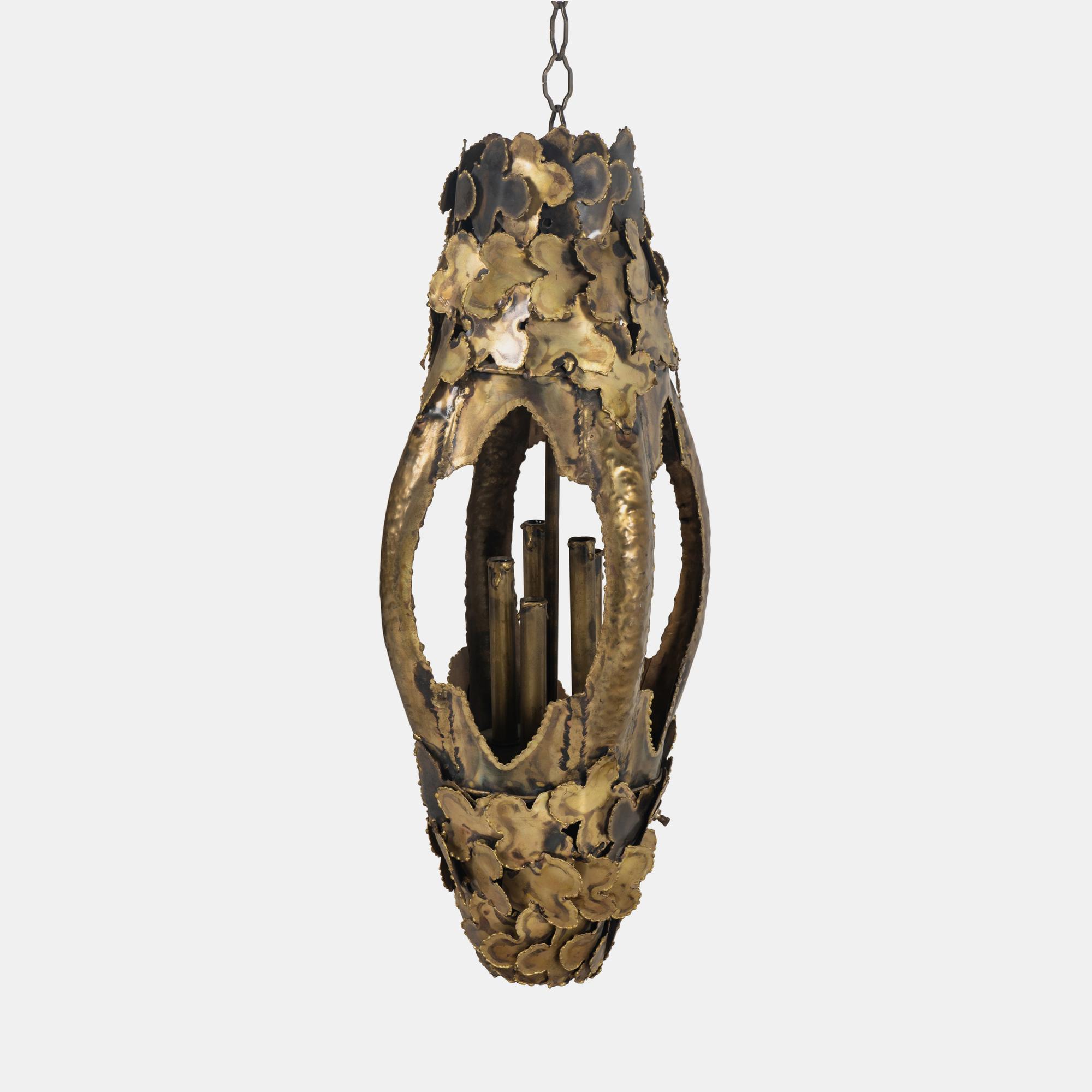 Brutalist Chandelier, c. 1970 Feldman, USA