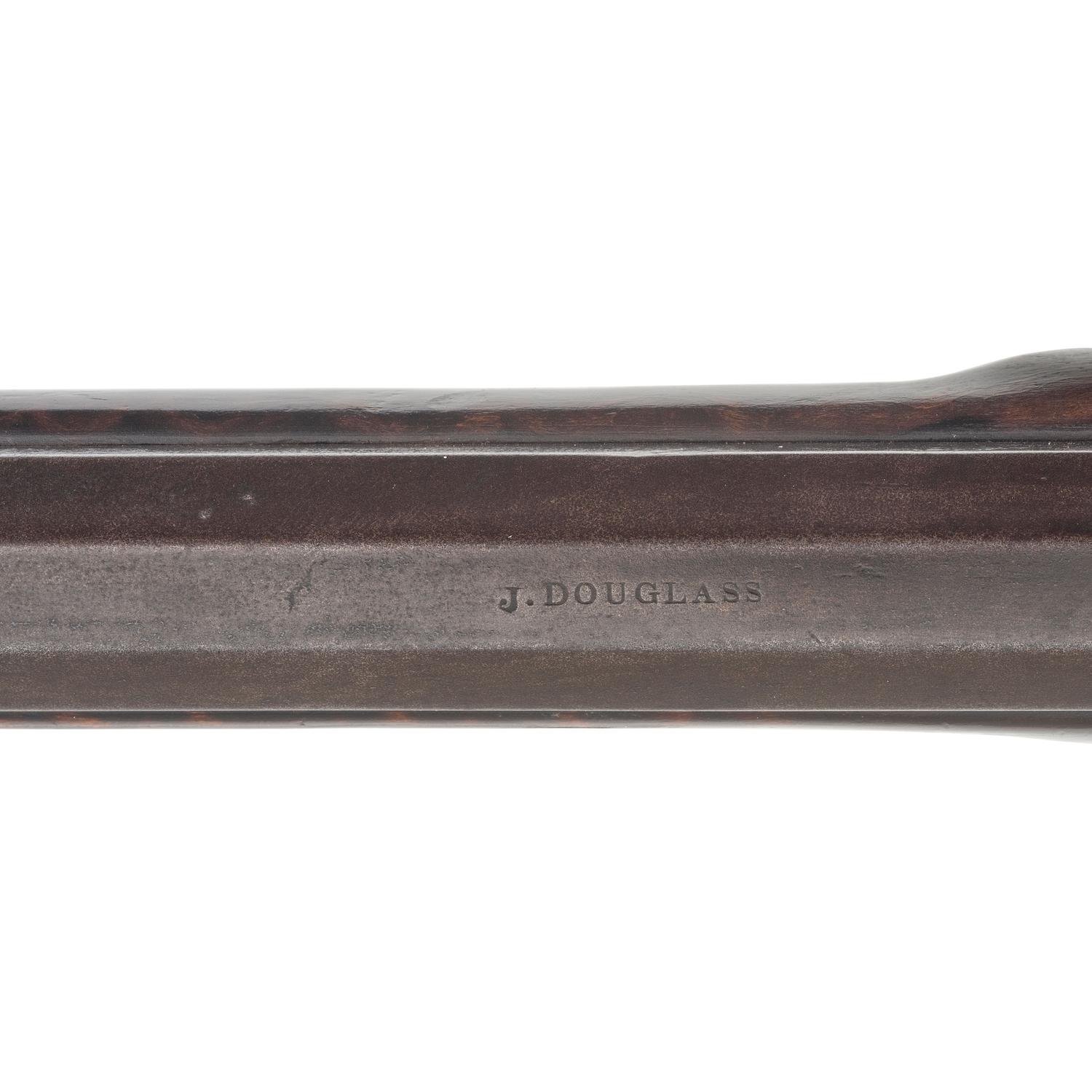 Full Stock Percussion Rifle Marked J Douglas