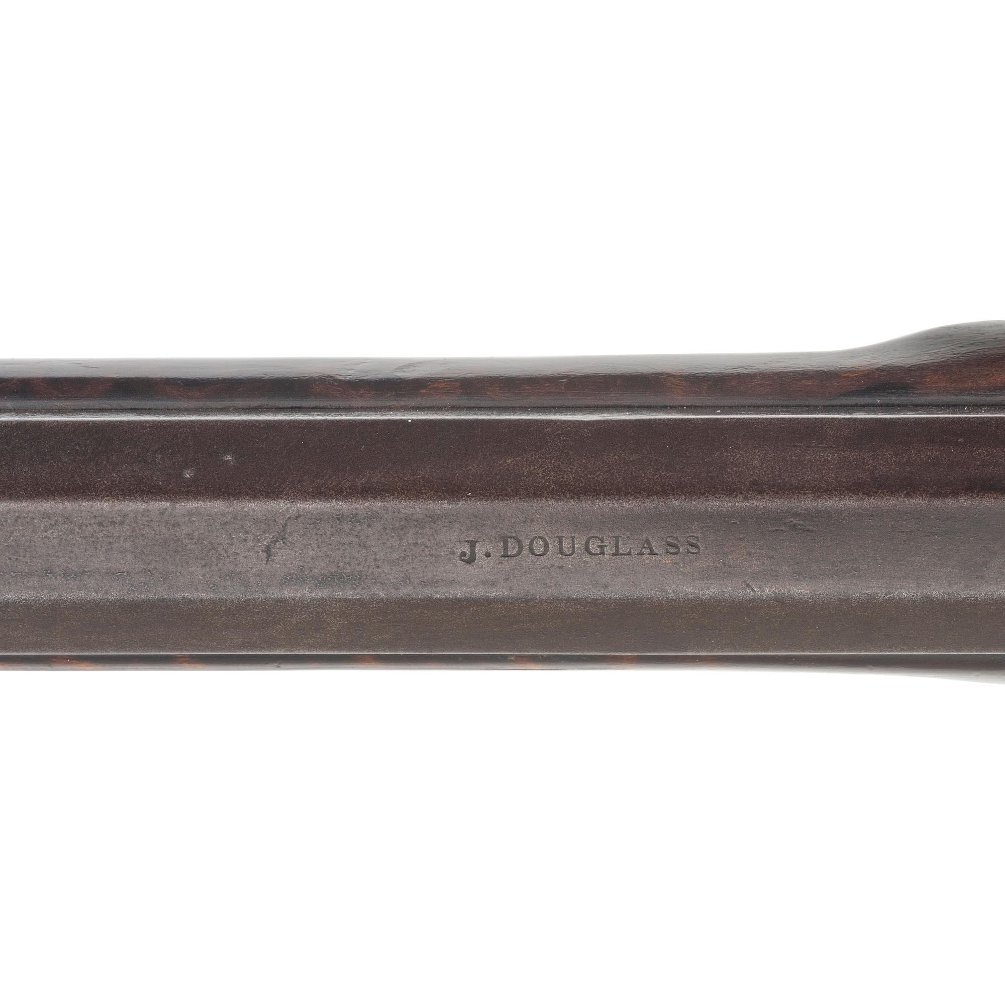 Full Stock Percussion Rifle Marked J Douglas